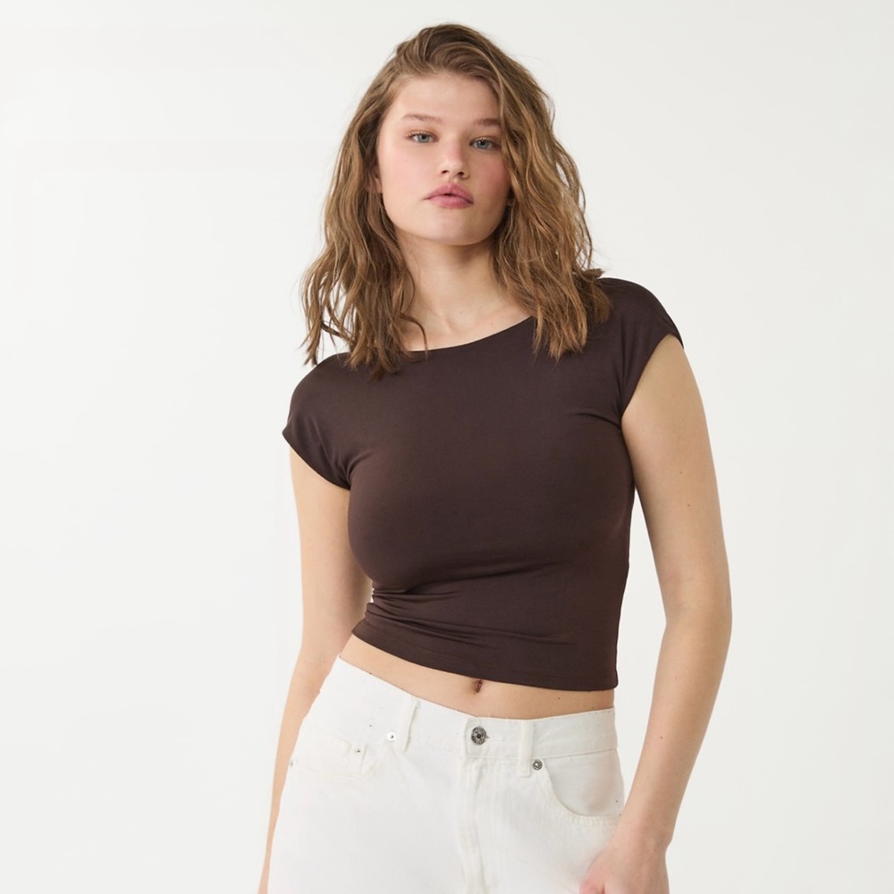 Open back brown Stradivarius top - sold out online